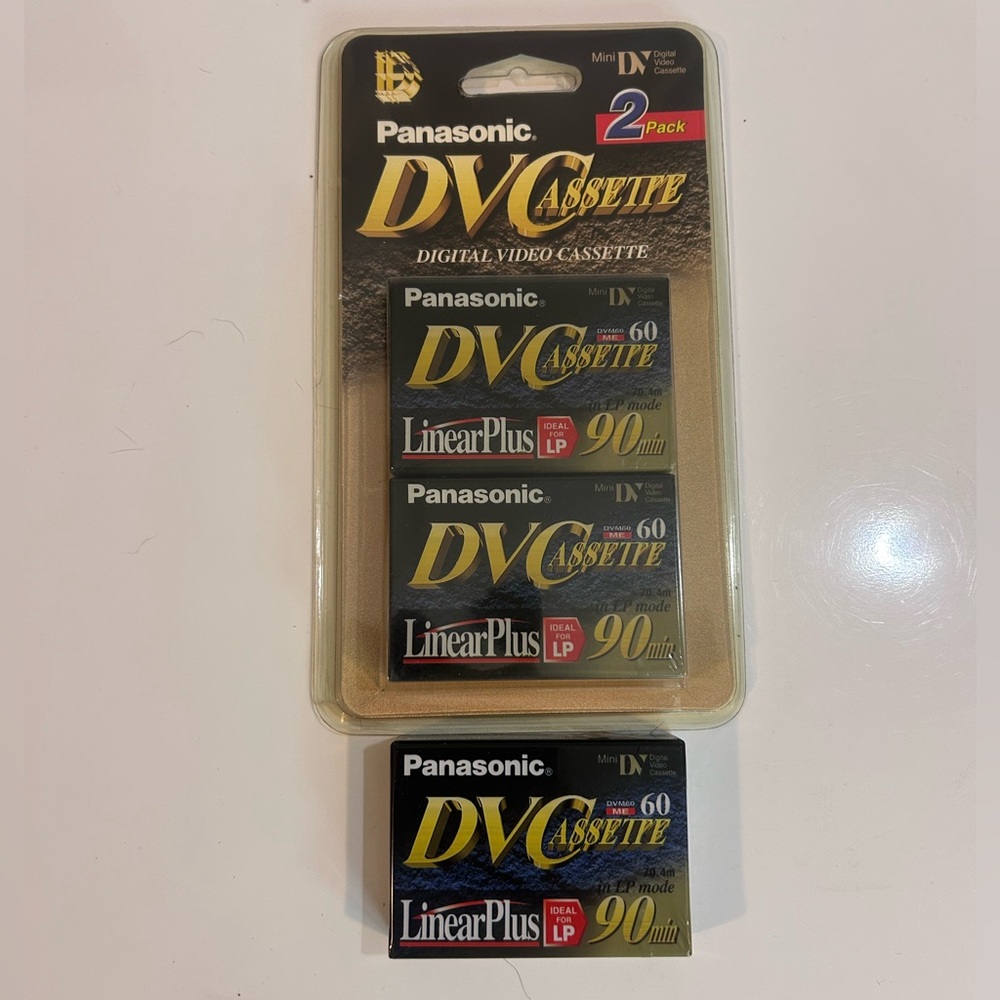 New Sealed Panasonic DVC Sp60 Lp 90 2 + 1 Digital Video Cassettes Camcorder